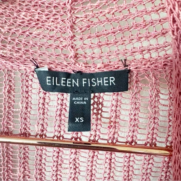 Eileen Fisher Airy Linen Grain Rib Cardigan - Picture 5 of 8